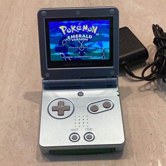 Nintendo Game Boy Advance SP Console Backlit & Charger AGS-101 Back Lit Blue - Picture 2 of 16